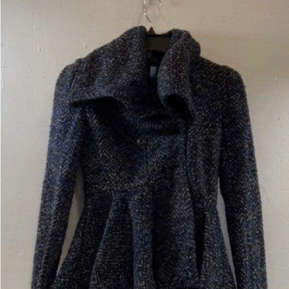Free People Dark Blue Cowl Neck Sweater